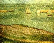 Georges Seurat fiskeflottan utanfor port oil painting
